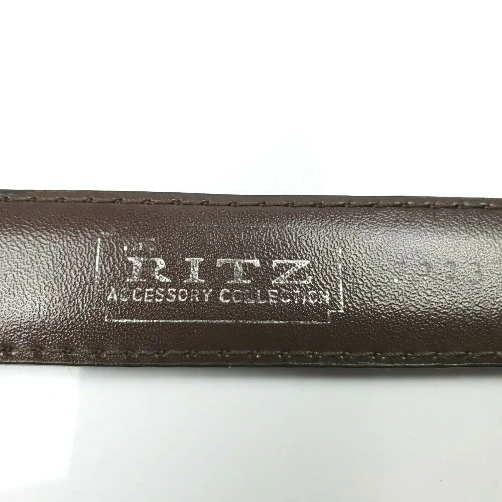 Vintage RITZ Accessory Collection‎ Genuine Snake Skin Dark Brown Women's Large